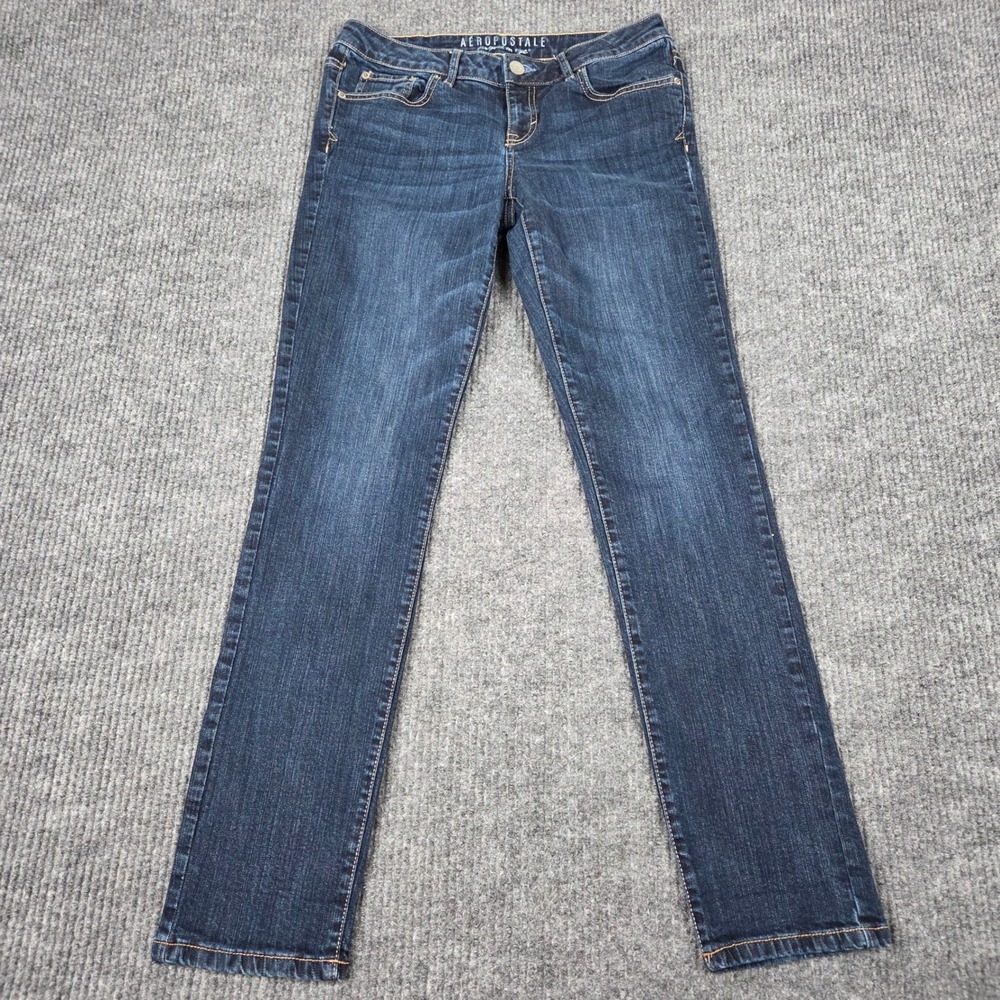 Aeropostale Womens Skinny Jeans Dark Wash Low Rise Denim Size 8 Regular